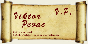 Viktor Pevac vizit kartica